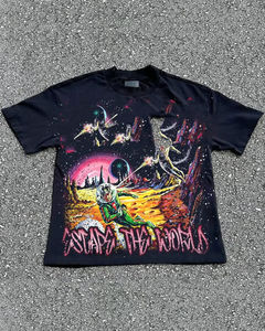 Camiseta de Hombre con Estampado DTG Personalizado, Lavado Ácido, Color Sólido, 100% Algodón Felpa, 220-300 GSM, Ecológica, de Secado Rápido, Transpirable y de Alta Calidad - Product Image 2