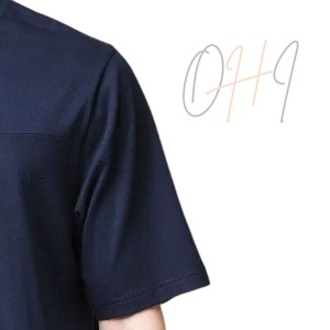 Camiseta de Manga Corta para Hombre, Color Azul Marino, Cuello Redondo, con Estampado Tie-Dye en la Parte Delantera, Tejido de Jersey Transpirable, Estilo Casual Holgado, 100% Algodón - Product Image 6