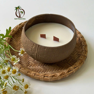 PRECIO AL POR MAYOR DE VELAS REPELENTES DE INSECTOS DE 300 GRAMOS DE CERA DE COCO EN VIETNAM/PROVEEDOR CONFIABLE DE VELAS DE CERA DE COCO - Product Image 1