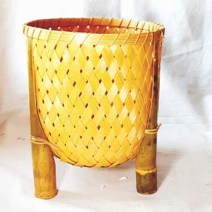 Raised bamboo planters handmade <b>weaving</b> plant <b>basket</b> stand commercial planter stands low price - Product Image 5