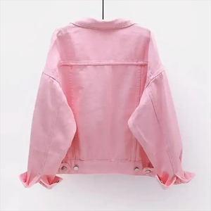 Chaqueta Vaquera con Capucha para Mujer, Informal, Mezcla de Algodón, Elegante, para Uso Diario, Tejido Transpirable, Fabricante y Proveedor Mayorista OEM ODM - Product Image 2