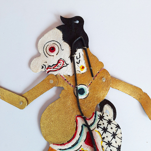 Handgefertigte Indonesische Leder-Shadow-Puppets (Wayang Kulit Bagong) Traditionelle Javanische Kultur-Tischdekoration Ethnische Kunst-Präsentation - Product Image 2