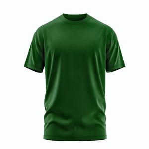 T-shirt décontracté pour homme en coton noir à manches courtes, col rond, coupe classique, couleur unie, tricot jersey, style uni teint - Product Image 3