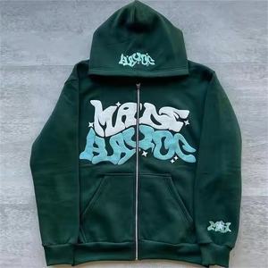 Wholesale Plain custom <b>full</b> <b>zip</b> <b>up</b> <b>hoodie</b> Manufacturer Oversized Unisex French Terry Heavyweight Puff Printing <b>Zip</b> <b>up</b> Hoodies - Product Image 4