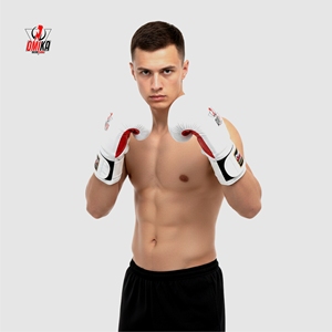 Guantes de Boxeo Unisex Personalizados con Logotipo Metálico Dorado y Verde, Completos, Ligeros, Profesionales, de PU/PVC/Cuero, Transpirables y Ajustables - Product Image 1