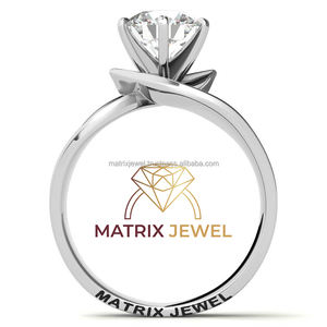 Plata de Ley 925 sólida 2ct corte redondo brillante Cz Diamond Pave Set increíble forma de rosa compromiso anillo de boda para mujer - Product Image 3