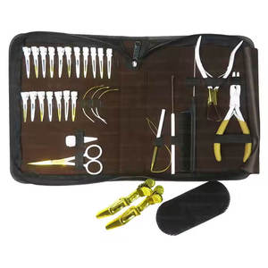 Kit d'installation d'extensions capillaires : Ensemble d'outils métalliques avec pinces, ciseaux, peigne et crochets pour l'installation et le retrait d'extensions. - Product Image 2
