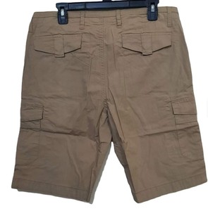 Shorts cargo en toile tricotée de haute qualité, couleur unie attrayante, design tendance, personnalisés pour hommes, 100% coton, ODM - Product Image 2