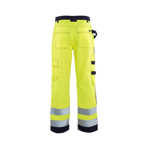 Hi Vis ANSI Class 3 Waterproof Reflective Safety Pants Custom Logo Multi Pocket Construction Utility <b>Cargo</b> Work <b>Trousers</b> <b>Red</b> - Product Image 5