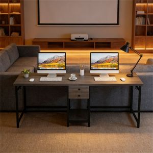 Scrivania per Computer da Ufficio per Due Persone con 2 Cassetti per Studio o Uso Domestico - Product Image 2