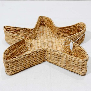 Bandeja Clásica de Jacinto de Agua Tejida, Cesta Decorativa Multifuncional para Almacenamiento de Frutas, para Cocina y Baño - Product Image 4