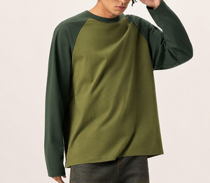 T-shirts Raglan Modernes Tricotés Imprimés – Vêtements de Sport Décontractés et Élégants – Vente en Gros – Qualité Supérieure – Coupe Slim – 100% Coton – Manches Longues - Product Image 5