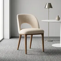Chaise de salle à manger en bois massif de style nordique avec rembourrage, style moderne, modèle Olla 1811DC25-08 pour la maison, l'hôtel, le bureau