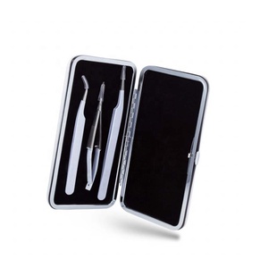 แหนบต่อขนตาทำจากสแตนเลสพร้อมปลายไฟเบอร์ปรับแต่งฉลากได้ตามต้องการ - Product Image 1