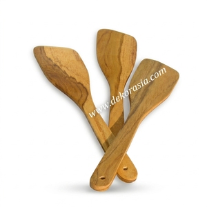 Juego de Espátulas de Madera de Teca Ecológicas, Hechas a Mano, Estilo Vintage, Utensilios de Cocina para Cocinar - Product Image 4
