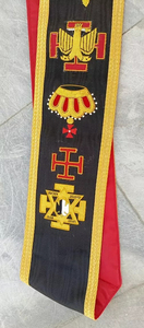 Antique 1800s Knight's Templar Sash Metal Fringe Collar Velvet Masonic Regalia High Quality Customized 2026 Sashes - Product Image 3