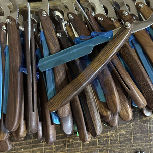 Navaja de Afeitar para Hombre, Maquinilla de Afeitar de Hoja Recta con Mango de Madera, Navajas de Afeitar Tradicionales Turcas - Product Image 5