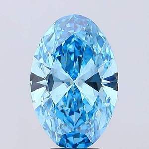 Diamante Suelto Ovalado de 3CT, Cultivado en Laboratorio, Certificado por IGI, Corte CVD, Azul Fantasía, VVS2 VS1, Unisex, Gema de Primera Calidad para Joyería, OEM ODM - Product Image 1