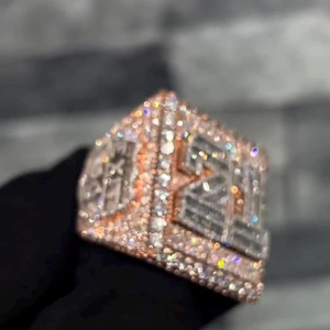 Moissanite Crown <b>Ring</b> Iced Out Luxury Hip Hop Royal Statement Jewelry <b>Mens</b> Fashion <b>Ring</b> - Product Image 6
