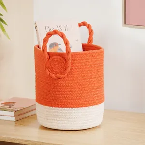Multipurpose 100% Cotton Eco-Friendly Modern <b>Rectangle</b> <b>Storage</b> <b>Basket</b> Drink/Food Organization Multifunction Home Use Haryana - Product Image 1