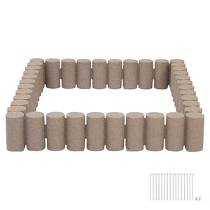Kit di 4 Bordure Paesaggistiche in Finto Legno da 4,2 m, Blocchi per Bordi da Giardino Senza Scavo per Prati, Aiuole, Sentieri e Cortili - Product Image 1