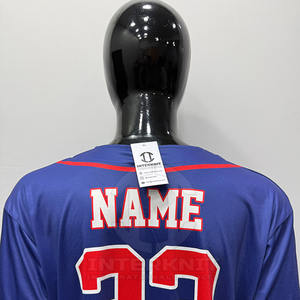 Venta Directa de Fábrica, Camiseta de Béisbol Transpirable de Manga Corta para Verano, Ropa Deportiva para Hombre, 100% Poliéster de Secado Rápido - Product Image 5