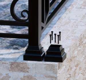 Rampe et balustrades d'escalier modernes en fer forgé et acier inoxydable pour escaliers extérieurs avec revêtement résistant aux intempéries - Product Image 3