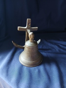 Cloche d'ancre en laiton massif de style antique, vente en gros, décoration nautique, cadeau maritime avec impression découpée polie, cloche de bateau/navire - Product Image 6