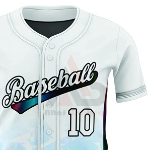 Maillot de baseball pour adulte à manches courtes, nouvelle arrivée, design personnalisé tendance sur le devant, séchage rapide, respirant, grande taille, antibactérien - Product Image 5