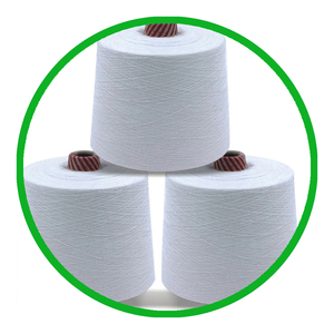 Fil cardé 100 % coton NE 10s/1, économique et résistant, antibactérien, écologique, à âme filée, pour le tricot et les textiles de maison - Product Image 1