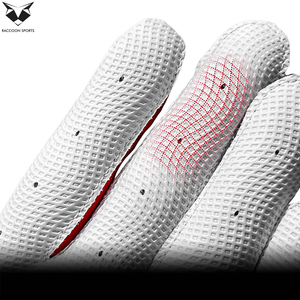 Gants de frappe de baseball en cuir pour gaucher, en tissu extensible, couleurs et marquage personnalisables, avec fermeture auto-agrippante - Product Image 2