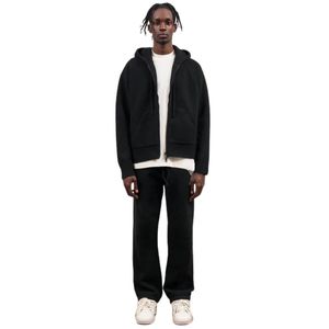 Sudadera con Capucha de Punto con Cremallera y Emblema para Hombre, Sudadera Negra Cómoda y Elegante con Bolsillo Delantero, Sudadera de Punto Premium con Emblema - Product Image 6
