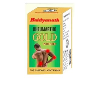 Crème à l'extrait de plantes Rheumartho Gold Plus, enrichie en épimédium, de qualité cosmétique, en flacon, remède ayurvédique pour les soins articulaires - Product Image 1