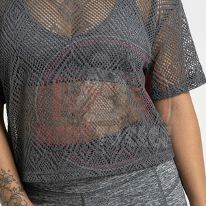 เสื้อคลุมออกกำลังกายผ้าตาข่ายบางเบาขนาดใหญ่พิเศษสำหรับฤดูร้อน ปี 2026 เสื้อคลุมสำหรับออกกำลังกายผู้หญิง ระบายอากาศได้ดี แห้งเร็ว เหมาะสำหรับเล่นกีฬา - Product Image 6