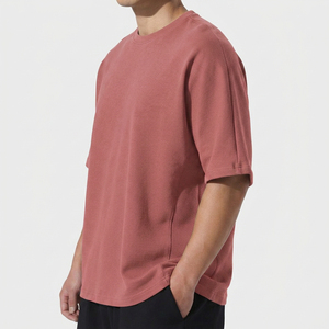 เสื้อยืดโอเวอร์ไซส์ผู้ชาย พรีเมียม ผ้าคอตตอนหนา ทรงหลวม คอกลม แขนสั้น สไตล์วินเทจ สตรีทแวร์ แฟชั่น ระบายอากาศได้ดี เนื้อผ้านุ่ม - Product Image 4