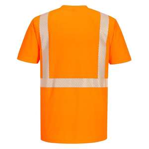 T-shirt de sécurité réfléchissant haute visibilité 100 % polyester personnalisé 2025 – Chemises de travail à manches courtes haute visibilité pour hommes en promotion - Product Image 5