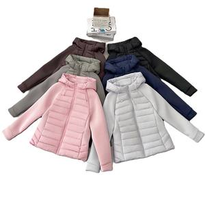 Veste courte matelassée à capuche surdimensionnée pour femme, en coton épais, avec manches patchwork, prix usine Chine-Bangladesh - Product Image 1