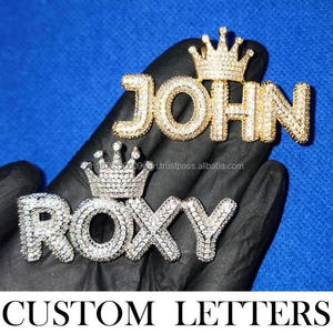 สร้อยคอจี้ฮิปฮอป "RATTY DON" แบบปรับแต่งได้ ประดับเพชรโมอิสซาไนต์ พร้อมจี้ตัวอักษร สร้อยหรูหรา ของขวัญเครื่องประดับสุดหรู - Product Image 2