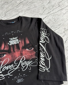 Custom Gsm Vintage Worn Screen Print Double Layer Long Sleeve <b>T</b>-<b>shirt</b> <b>Men's</b> <b>Thermal</b> Graphic Oversized Streetwear <b>T</b> <b>Shirts</b> - Product Image 3