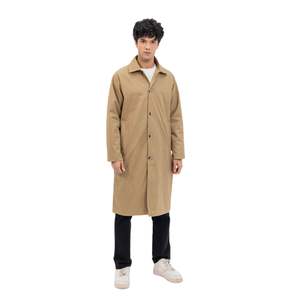 Manteau Trench Homme Élégant Écologique Respirant en Coton et Polyester à Boutons Simple pour Printemps, Automne et Hiver - Product Image 3