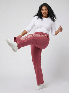Pantalon évasé pour femme, taille à cordon, jambe large, en molleton, longueur intégrale, style jogging ample, pour l'hiver - Product Image 5