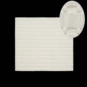 Alfombra Geométrica Blanca, Alfombra Moderna Hecha a Mano, Alfombra de Lana Texturizada, Decoración de Piso para Sala de Estar y Dormitorio, Alfombra de Lujo Contemporánea - Product Image 1