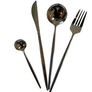 Ensemble de couverts en cuivre antique et acier inoxydable, design élégant, fabrication artisanale, pour restaurant et usage domestique, prix abordable - Product Image 4