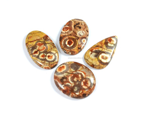 Cabujón de Jaspe Ojo de Pájaro Natural, Piedras de Diseño, Gema Suelta Pulida a Mano para la Fabricación de Joyas y Collares - Product Image 1