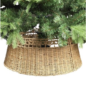 Rustic Woven Seagrass <b>Christmas</b> <b>Tree</b> Collar Natural <b>Tree</b> <b>Base</b> Cover Farmhouse Decor - Product Image 4