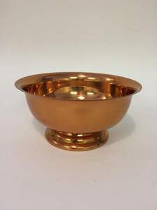 Seau à champagne rond en métal doré, design moderne, avec base, grand seau à glace pour les fêtes, les mariages et les événements - Product Image 3