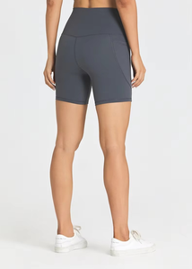 Shorts de Yoga de Cintura Alta para Mujer con Bolsillos Laterales, Control de Abdomen, para Correr, Gimnasio, Entrenamiento, Ciclismo, Ecológicos, de Secado Rápido - Product Image 3