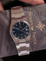 Alexander Ferros 5052S/05 Herrenuhren, automatisch, sportlich, wasserdicht, 38 mm, Edelstahl, rund, Edelstahl, tiefblau