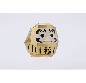 Muñeca Daruma de Papel Dorado Hecha a Mano, Estilo Japonés, Amuleto de Buena Suerte, Decoración Redonda para el Hogar, Regalo - Product Image 4