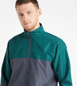 Conjunto de Pantalones y Chaqueta Cortavientos de Dos Piezas con Cierre de Nylon Personalizado para Hombre, Sudadera con Patrón Sólido y Traje Deportivo - Product Image 3